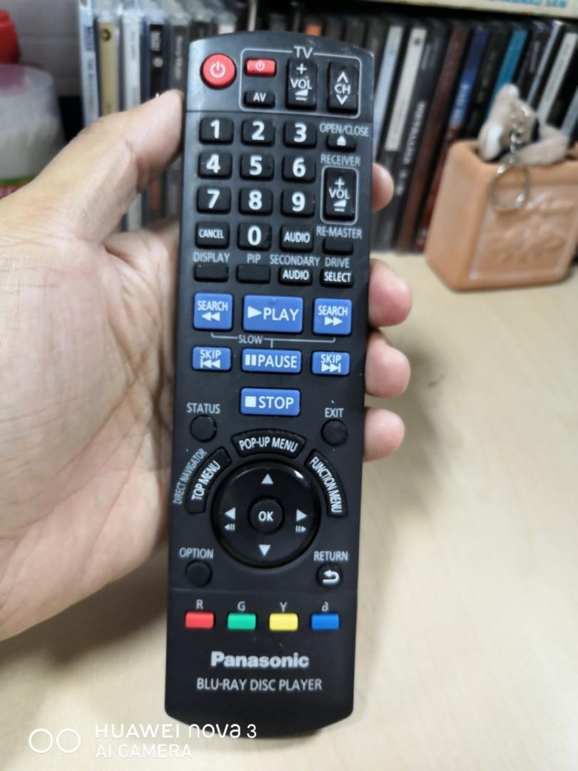 Panasonic bluray blu ray disc player bd remote control rc, TV & Home