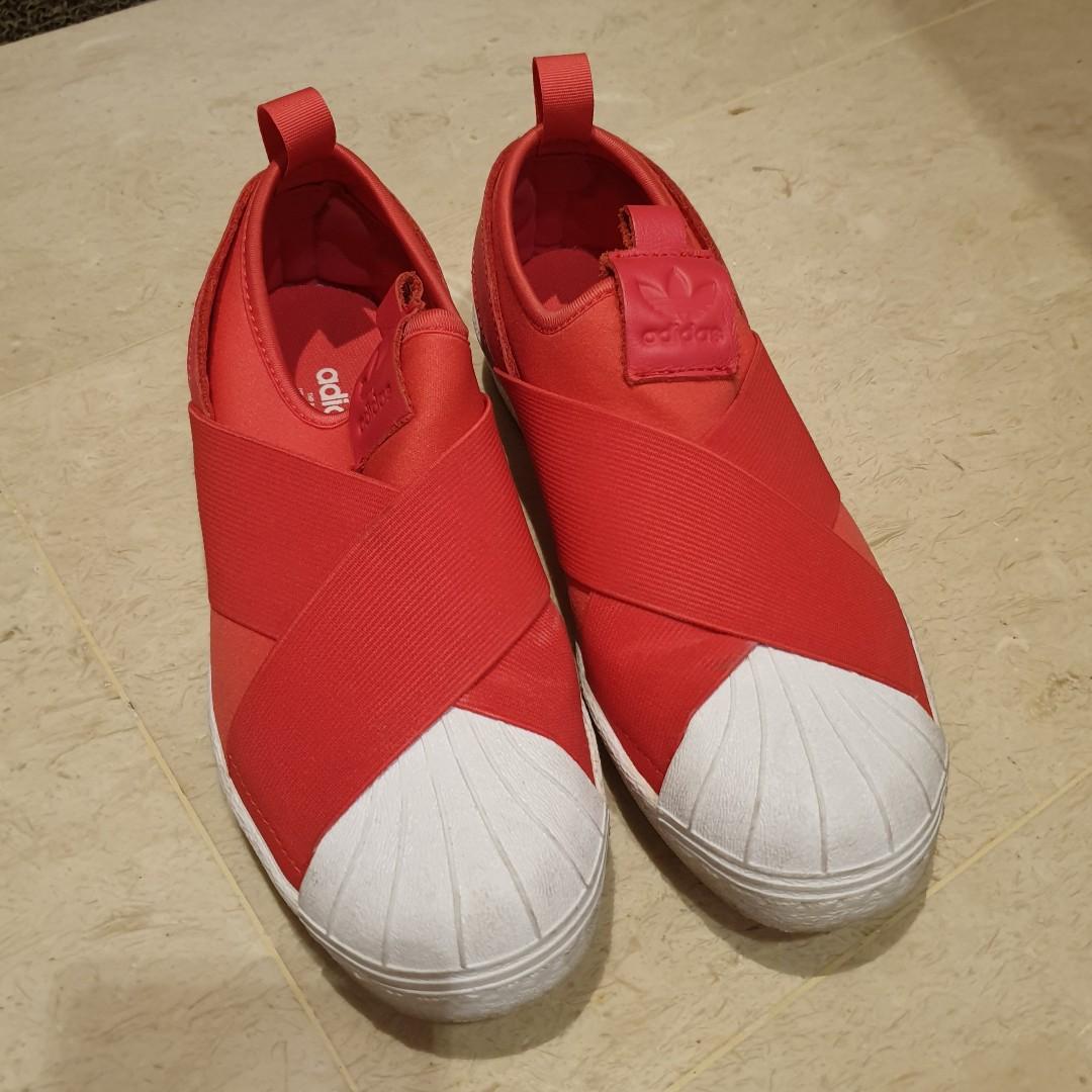Adidas superstar slip on rojas on sale
