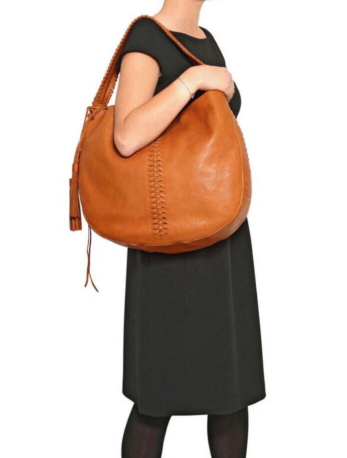 ralph lauren leather hobo bag