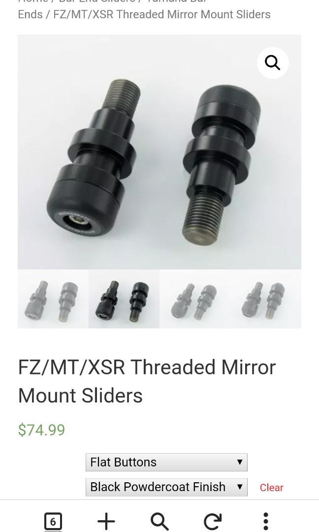 RhinoMoto bar end, mirror mount, Motorcycles, Motorcycle Accessories on