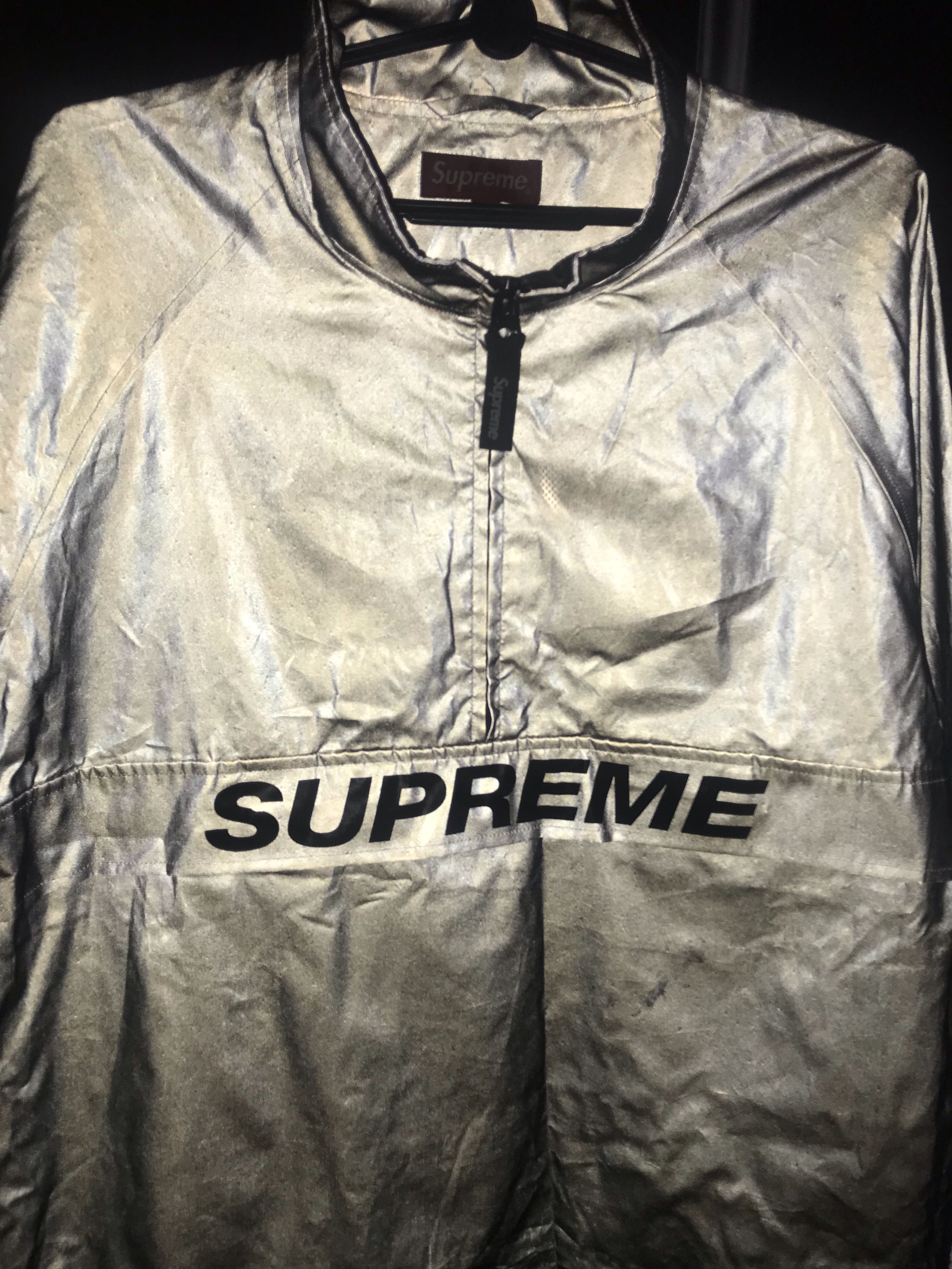 Supreme reflective half zip sale pullover
