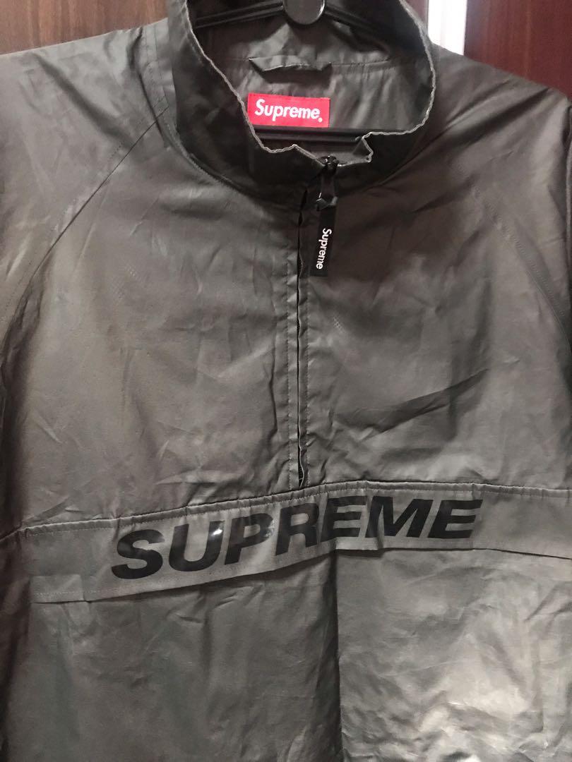 Supreme reflective half zip on sale