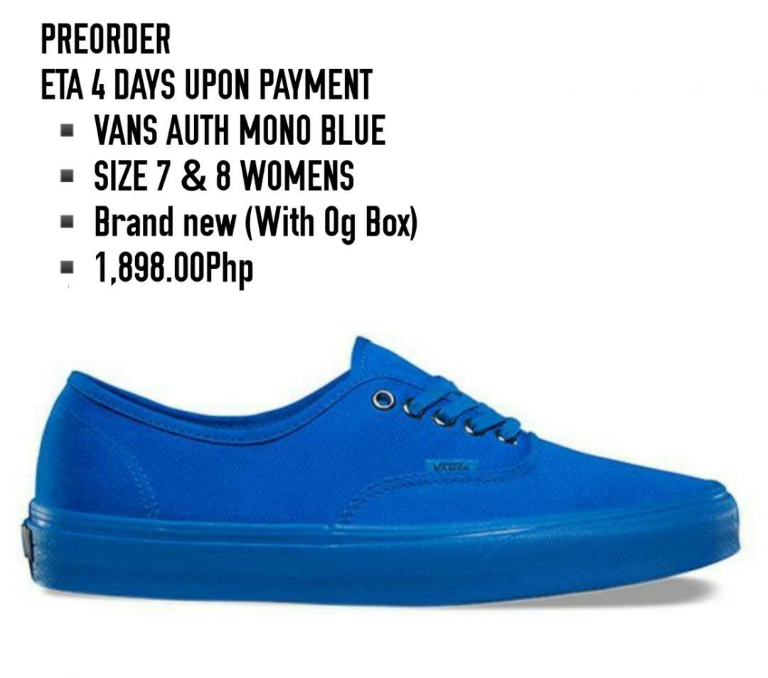 vans mono blue