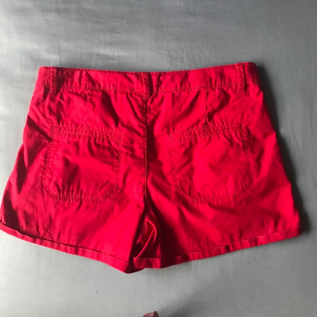 Zara Girls Red Shorts, Women's Fashion, Bottoms, Other Bottoms on Carousell