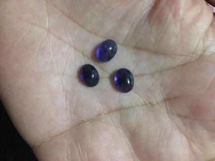 3-pc Loose Sapphire Cabochons