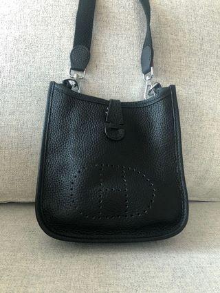 Hermes Evelyne Epsom Mini Black Crossbody Bag Hermes Evelyne Epsom Mini Black Crossbody Bag
