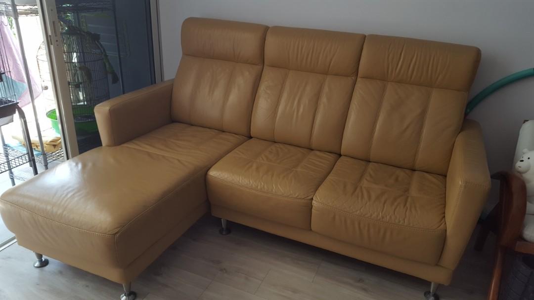 3 Seater Leather Sofa On Carou 3 Seater Leather Sofa On Carou