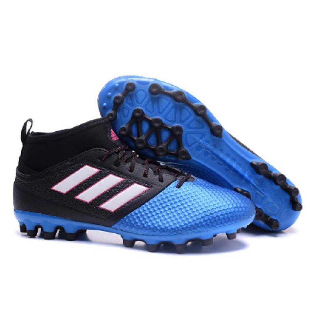 Adidas ACE 17.1 Leather FG Blue Black Soccer Football Shoes TR134