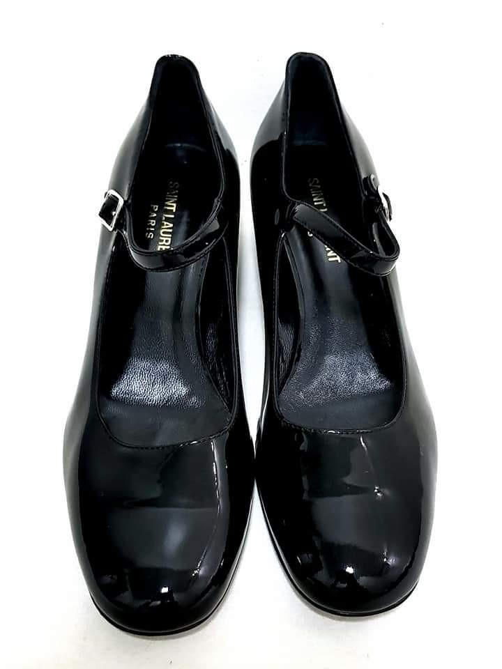 Saint laurent mary jane shoes discount