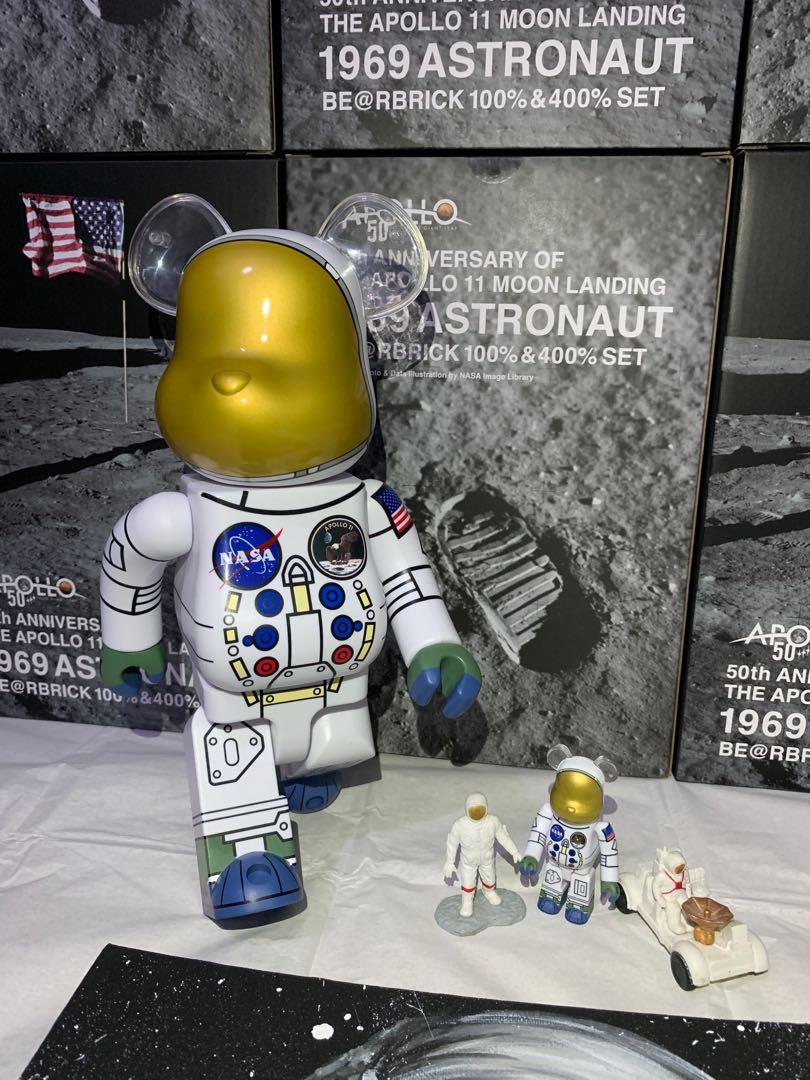 Bearbrick 1969 astronaut nasa 100% & 400% set 1000% space moon