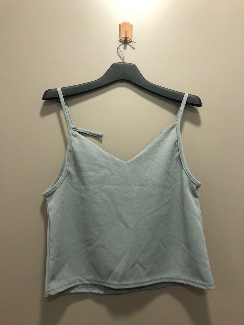 Blue Sleeveless Top Women S Fashion Clothes Tops On Carousell