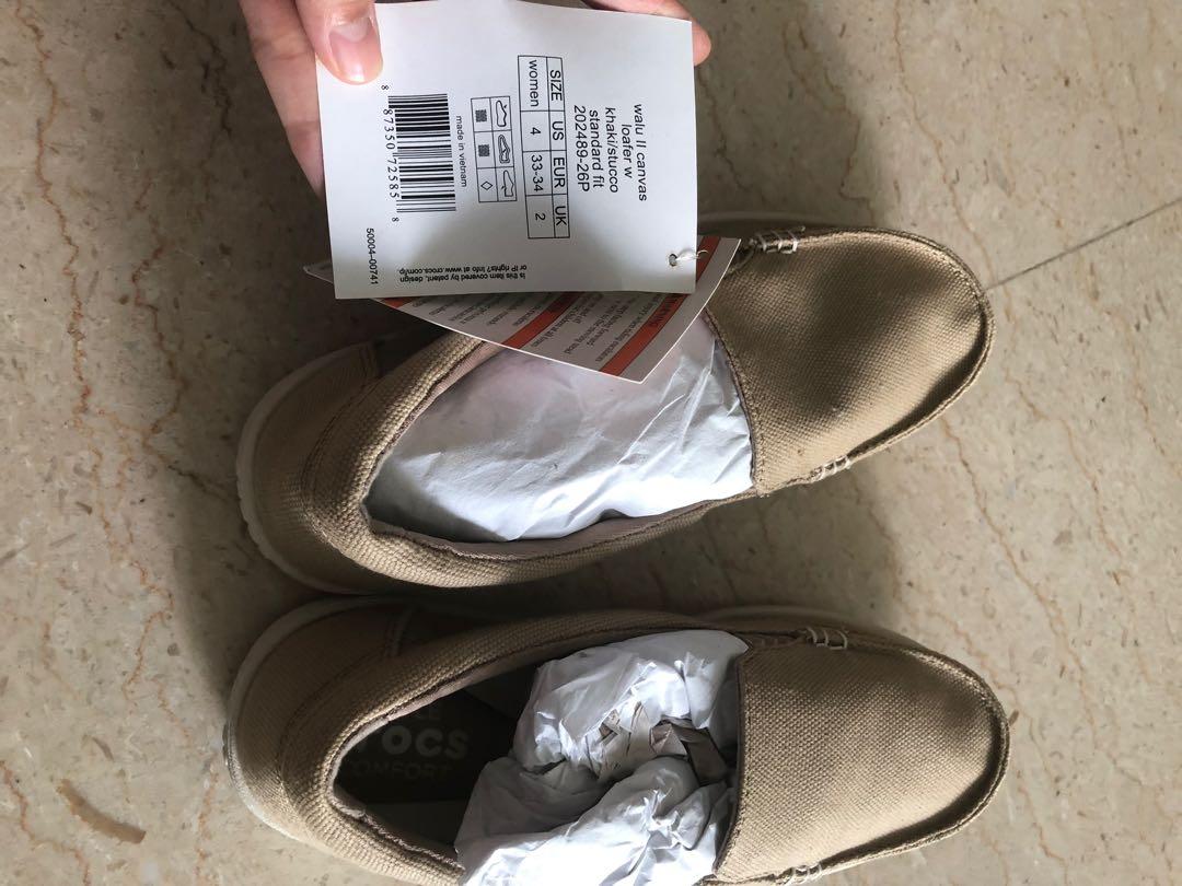 BRand new with tag Crocs women canvas loafer Women s Fashion Footwear Flipflops and Slides on Carousell