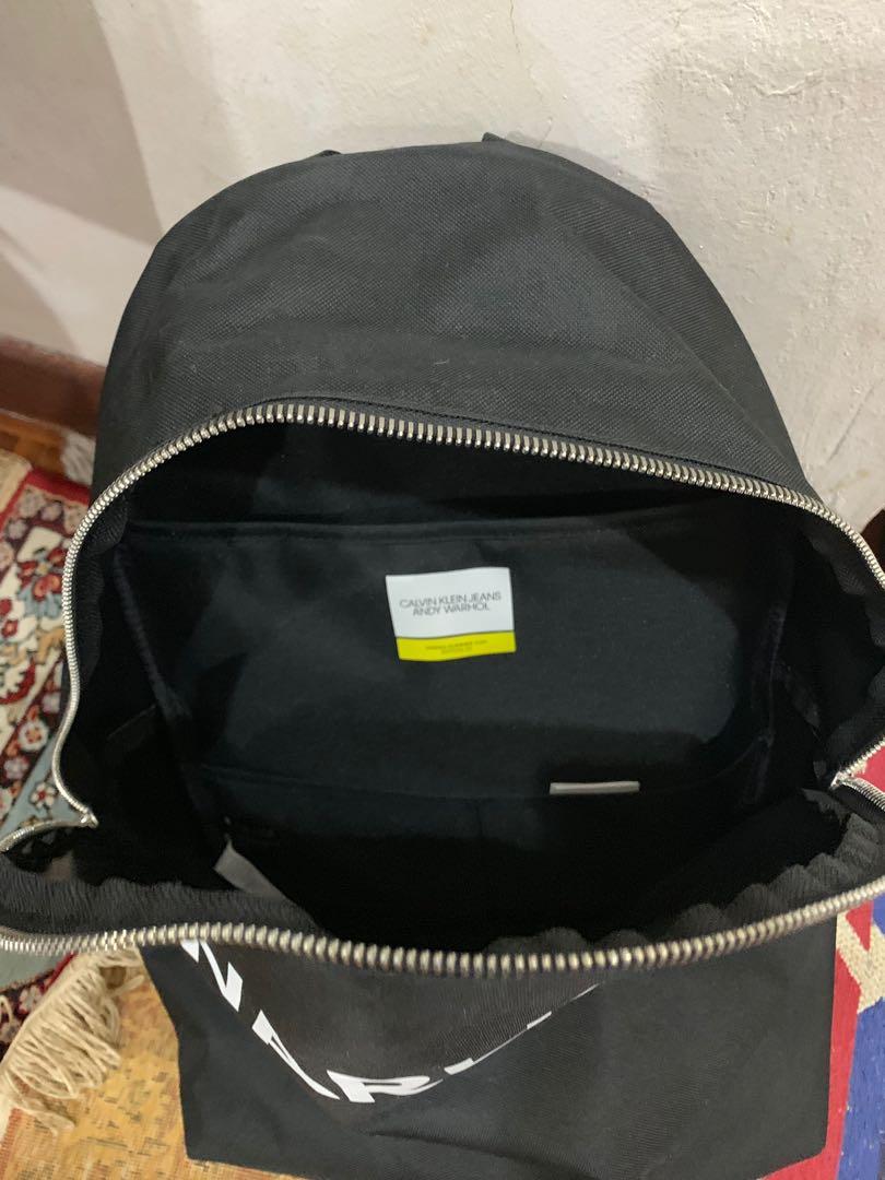 Calvin Klein Backpack Andy Warhol Edition, Men's Fashion, Bags
