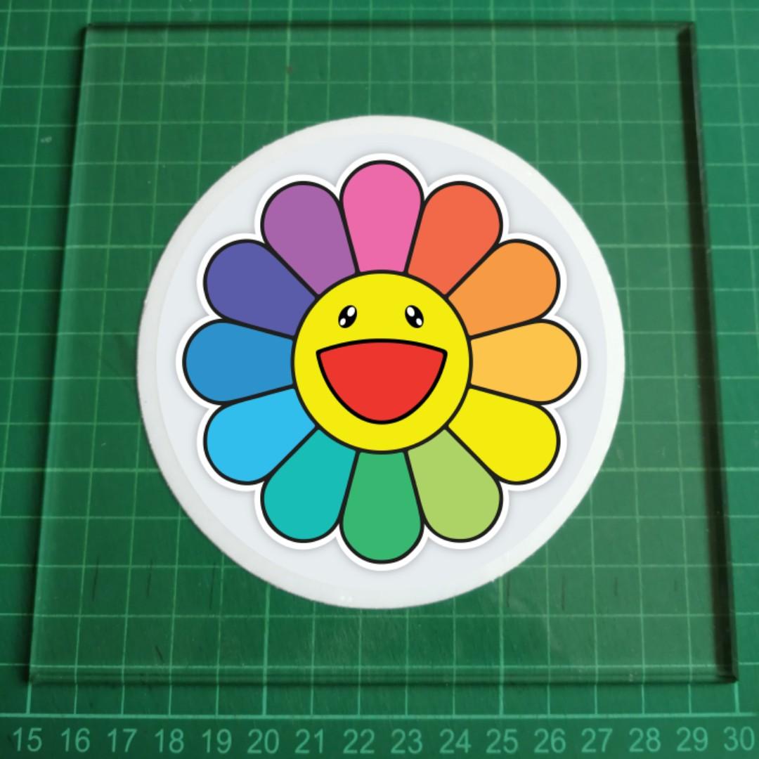 Car Decal Takashi Murakami Rainbow Flower Only A Few Pcs