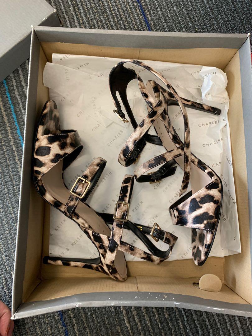 Cheetah top strappy sandals