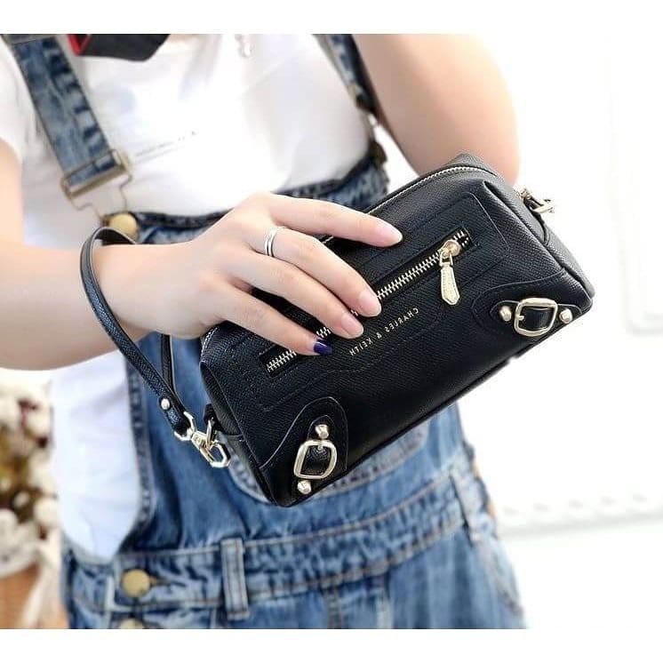 charles & keith mini shoulder bag with zip