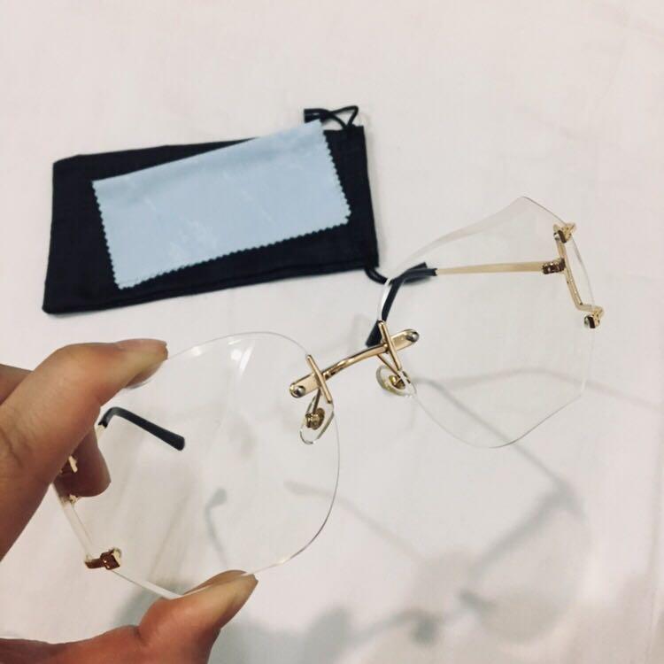 CLEAR NO FRAME GLASSES