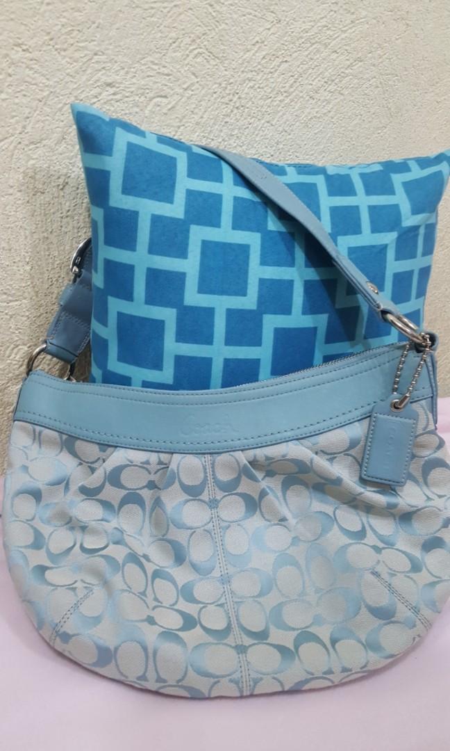 sky blue coach bag