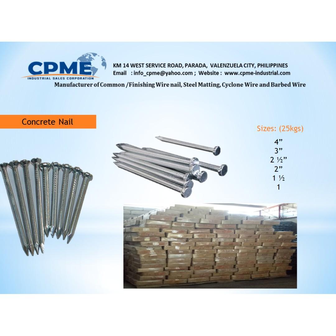 Common wire nail / Concrete nail / Finishing Nail, Commercial