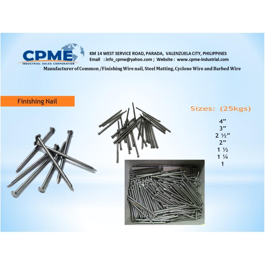 Common wire nail / Concrete nail / Finishing Nail, Commercial