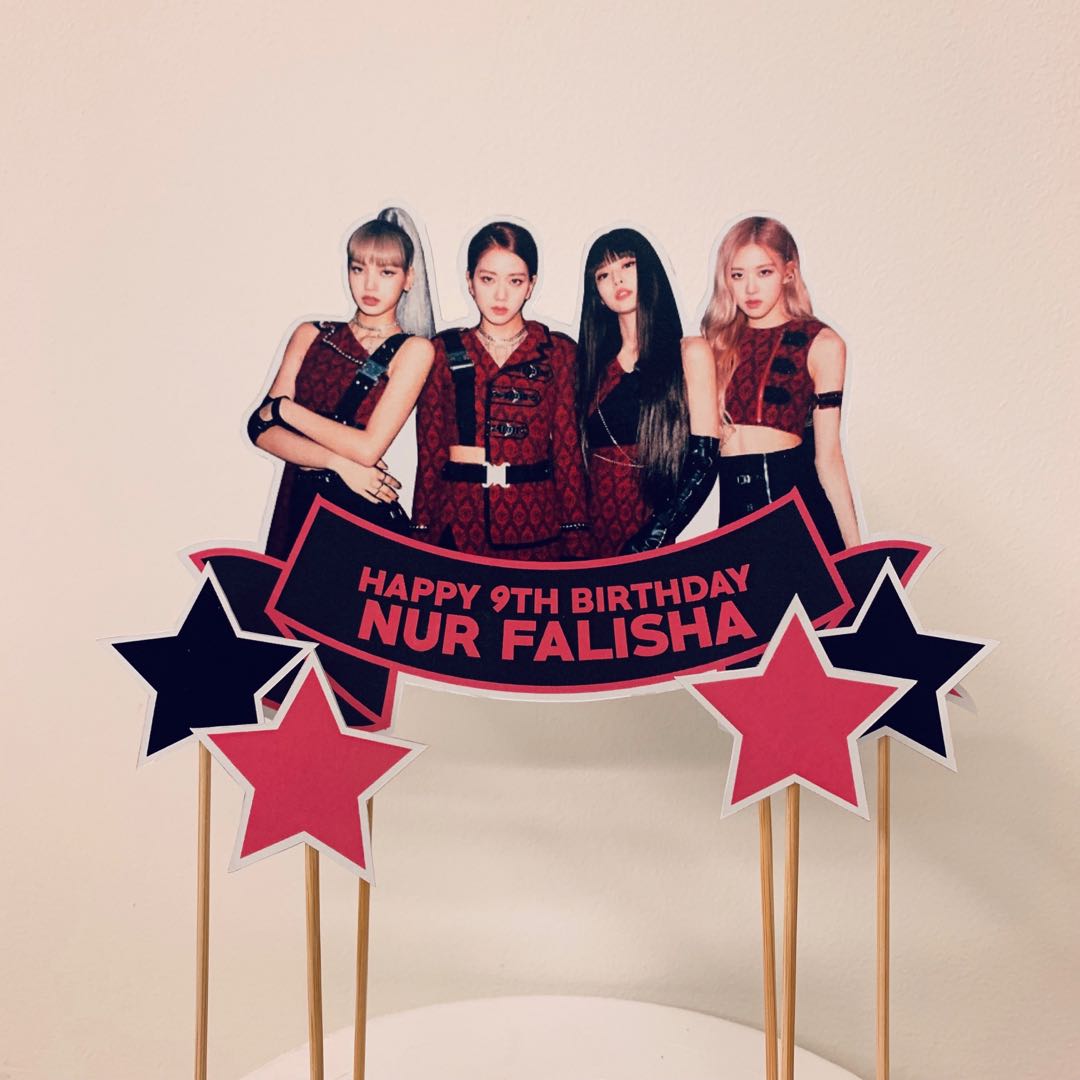 Customised Blackpink Cake Topper Design Craft Others On Carousell