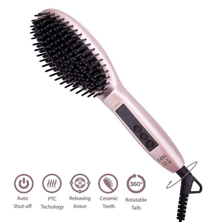 Electric Hair Straightening Brush Beauty Personal Care Hair on
