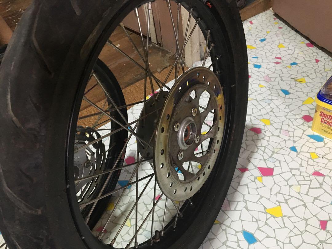 For Sale Rim Set For Raider 150 Yamakoto Front And Rear Hub Bushido Rim Motorbikes Motorbike Parts Accessories Other Motorcycles Parts And Accessories On Carousell