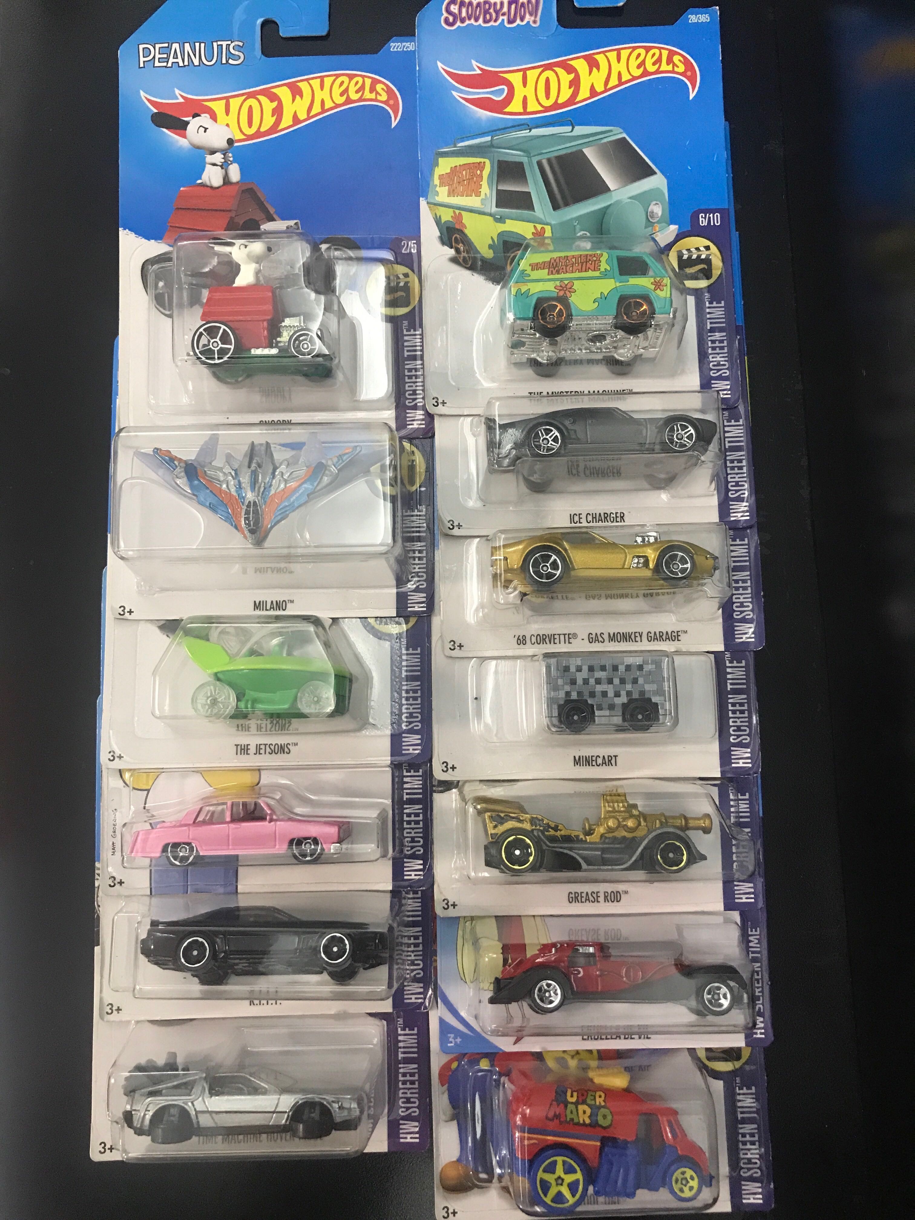 Hotwheels HW Screentime Die-cast Collection Set of 13, Hobbies & Toys, Toys  & Games on Carousell
