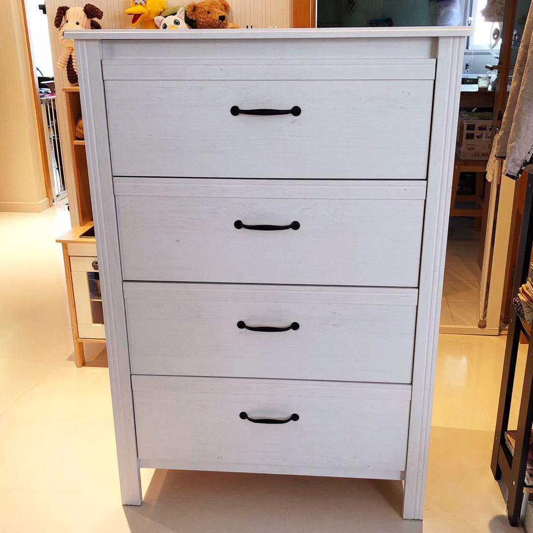 Ikea Brusali 4 Drawer Chest Furniture Shelves Drawers On Carousell