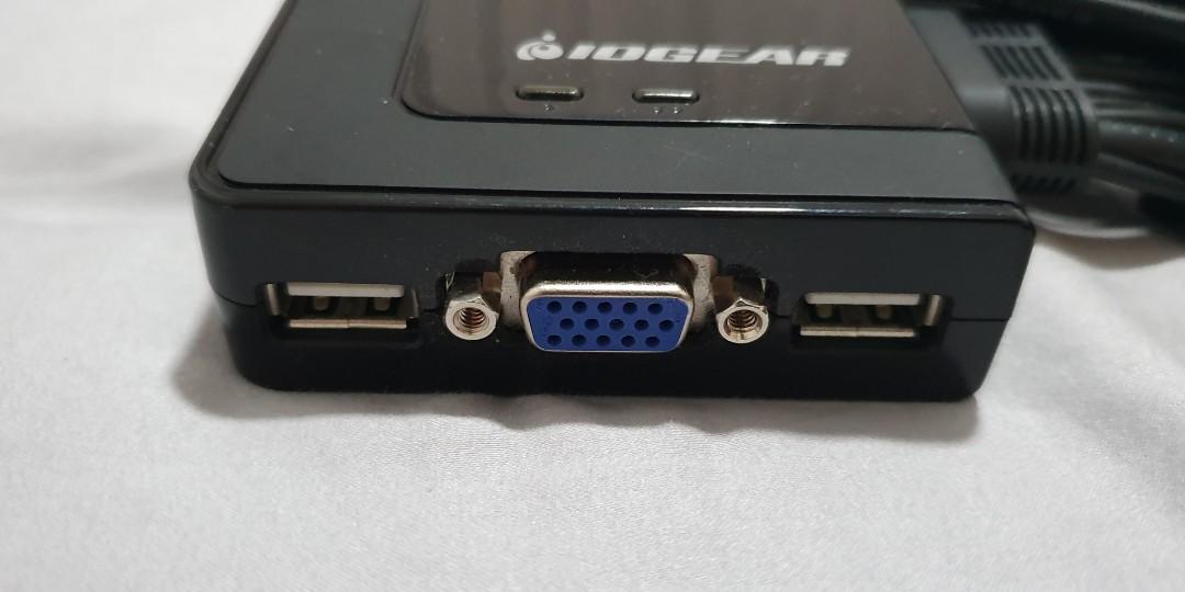 Iogear 2Port USB KVM Switch GCS22U, Computers & Tech, Parts