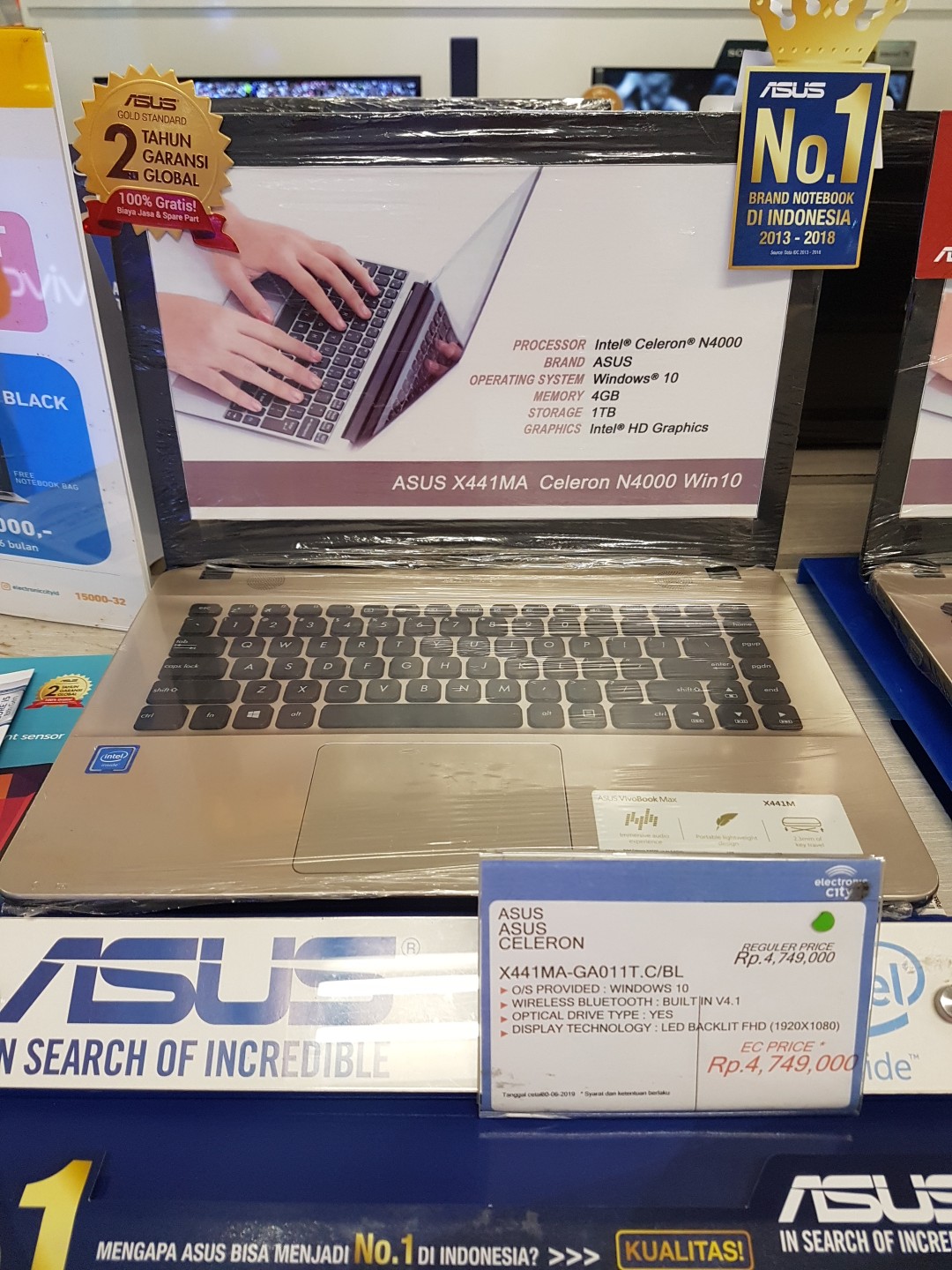 Kredit Laptop Asus Intel Celeron N4000 Proses Cepat Dan Mudah Elektronik Komputer Laptop Di Carousell