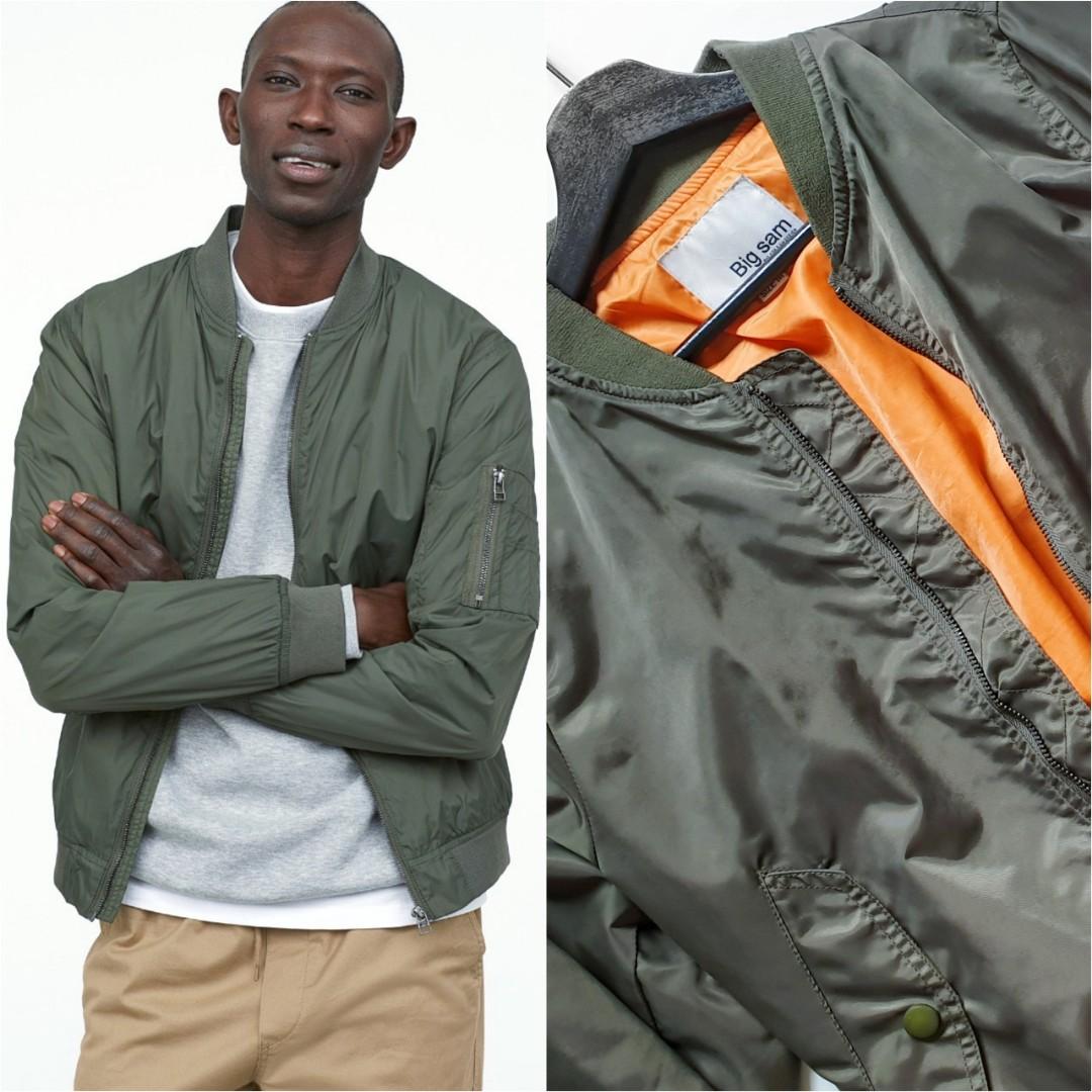 SOLD Lightweight Dark Green Olive Khaki MA 1 Bomber Jacket Men s Fashion Coats Jackets and Outerwear on Carousell