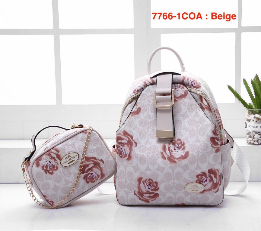 Coach floral clearance backpack