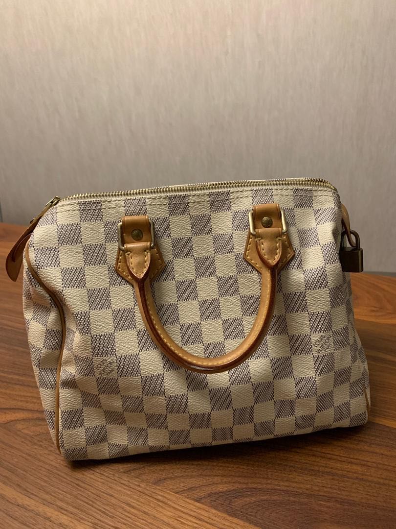 Louis Vuitton Damier Azur - Speedy 25, Women's Fashion, Bags \u0026 Wallets,  Tote Bags on Carousell