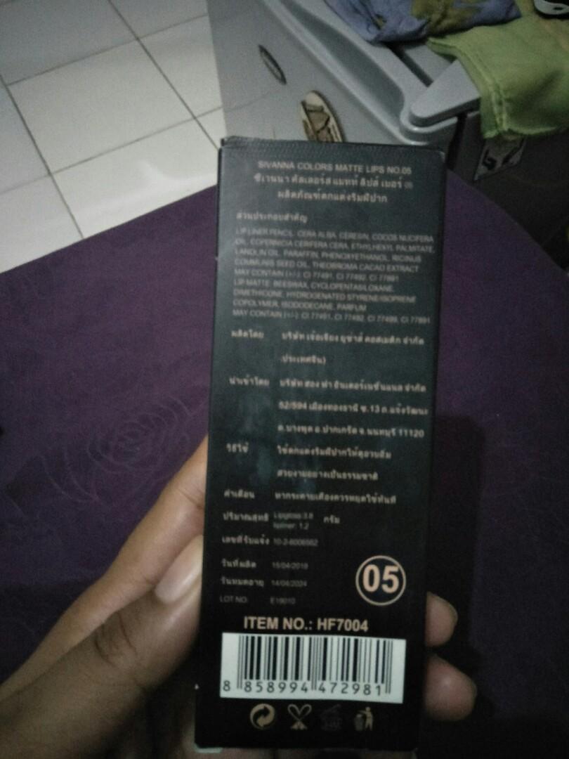 Matte lips from sivanna, Kesehatan & Kecantikan, Rias Wajah di Carousell