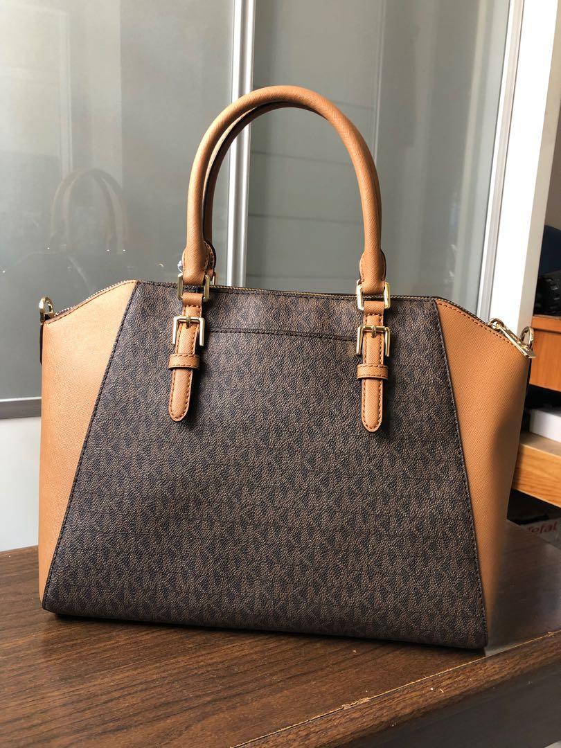 Ciara large saffiano leather satchel michael kors store