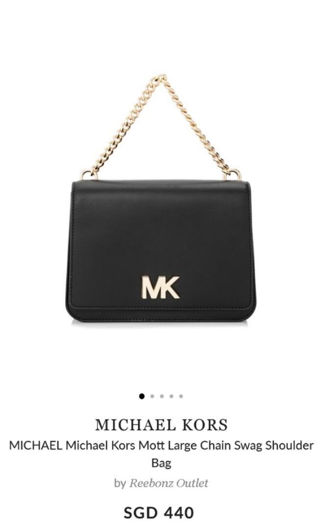 Michael Michael Kors Mott Chain Swag Shoulder Bag Soft Pink
