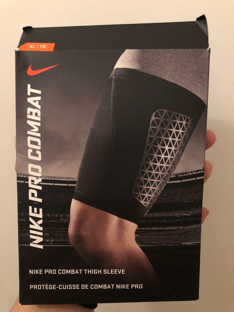 Queja Experto Caballero amable Nike Pro Combat Thigh Sleeve, Health & Nutrition, Braces, Support &  Protection on Carousell
