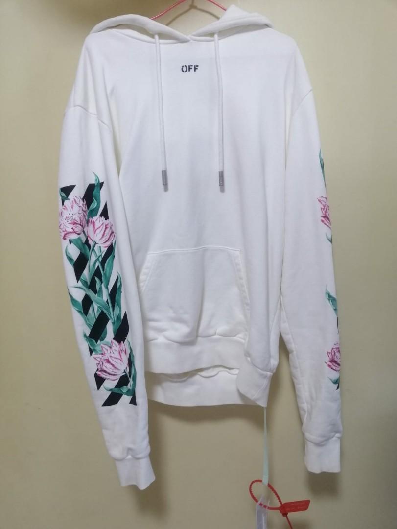 White floral hoodie sale