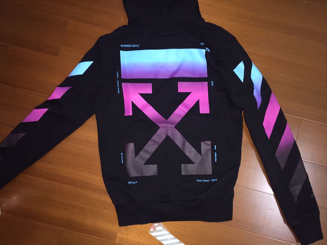 off white main label hoodie