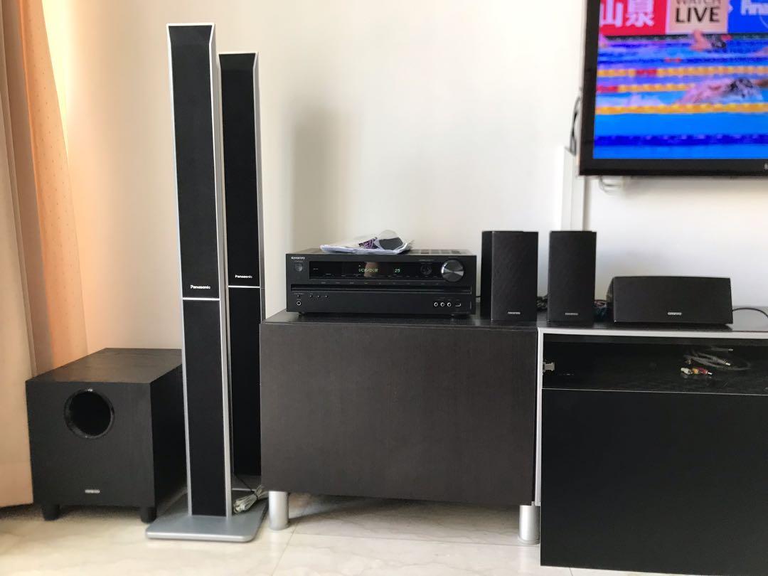 Onkyo 5 1ch Home Theater System Panasonic Surround Speaker2pcs Audio Soundbars Speakers Amplifiers On Carousell