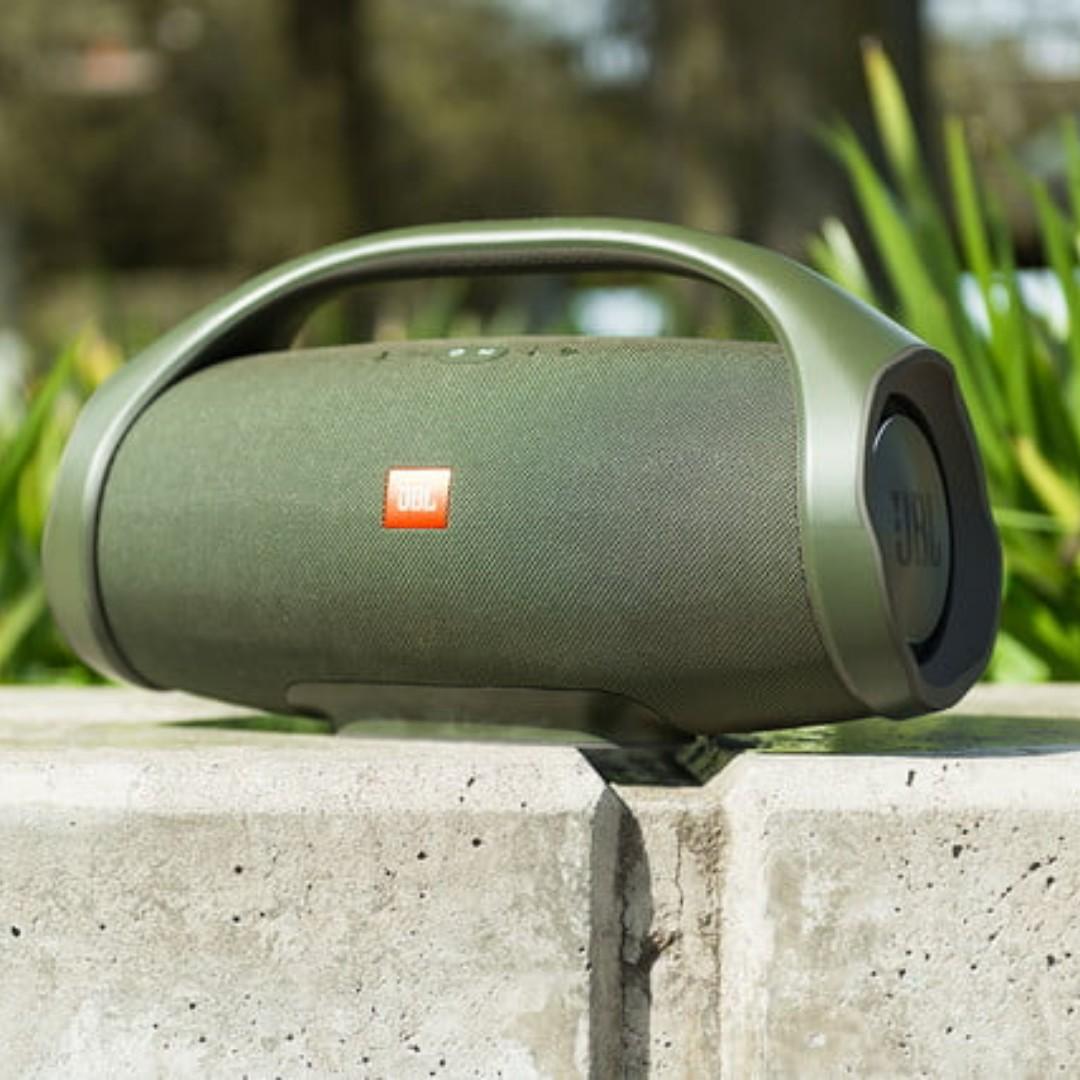 green boombox
