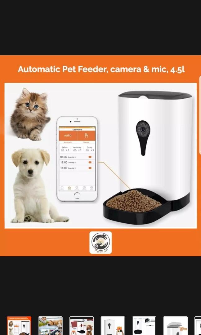 PetFun Smart Auto feeder with built in camera, Pet Supplies, Homes