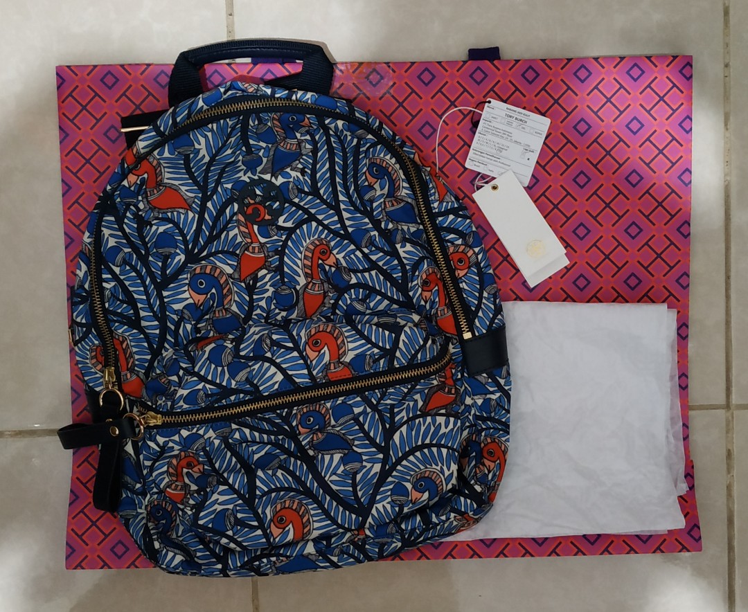Tilda printed top zip backpack