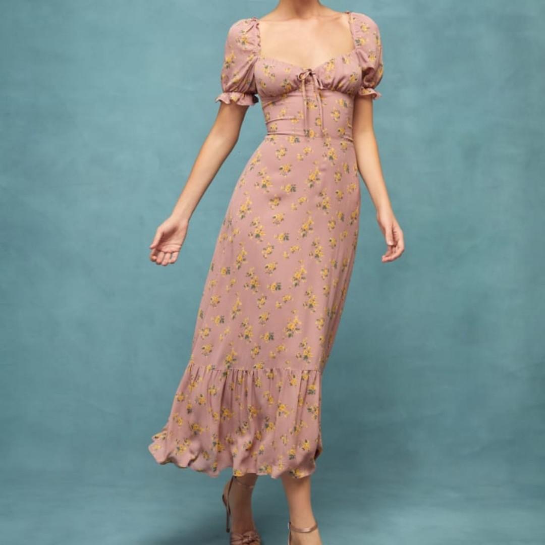 reformation cabernet dress