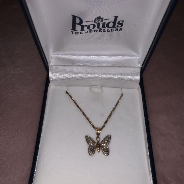 Prouds butterfly necklace new arrivals