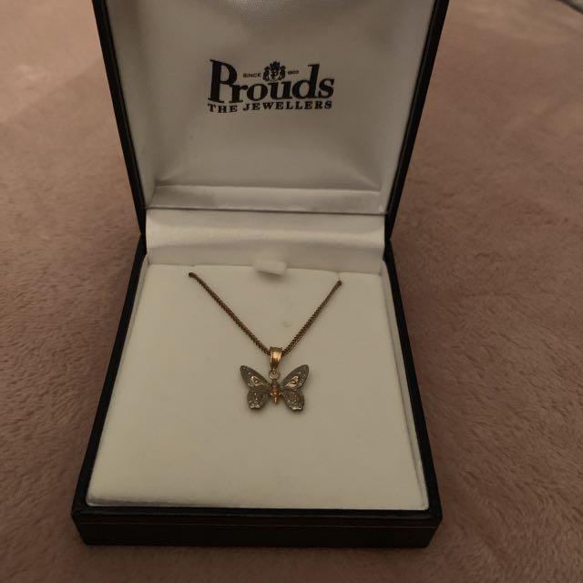 prouds butterfly necklace
