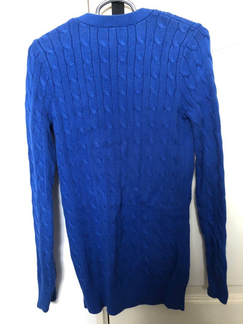 Ralph lauren blue cable clearance knit sweater