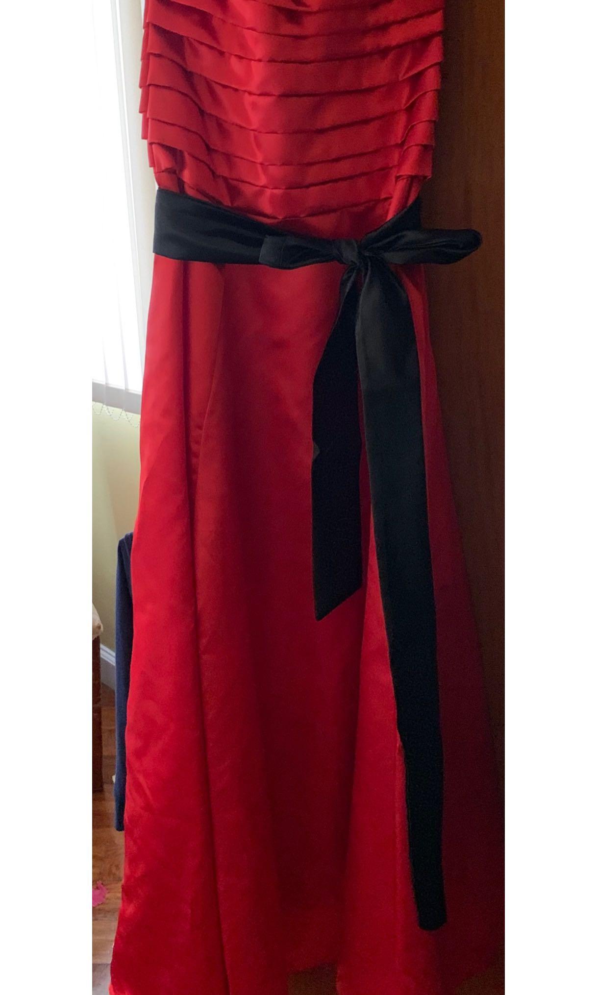 Buy > red dress with black belt > in stock