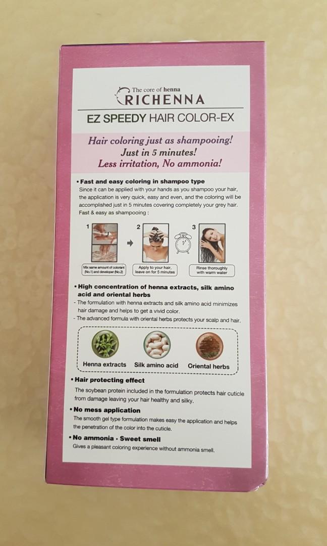 Richenna Bubble Hair Dye Natural Black, Beauty & Personal Care, Hair on